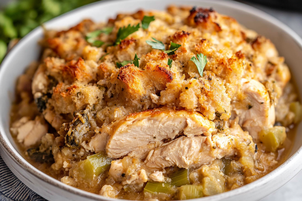 chicken crockpot with stuffing