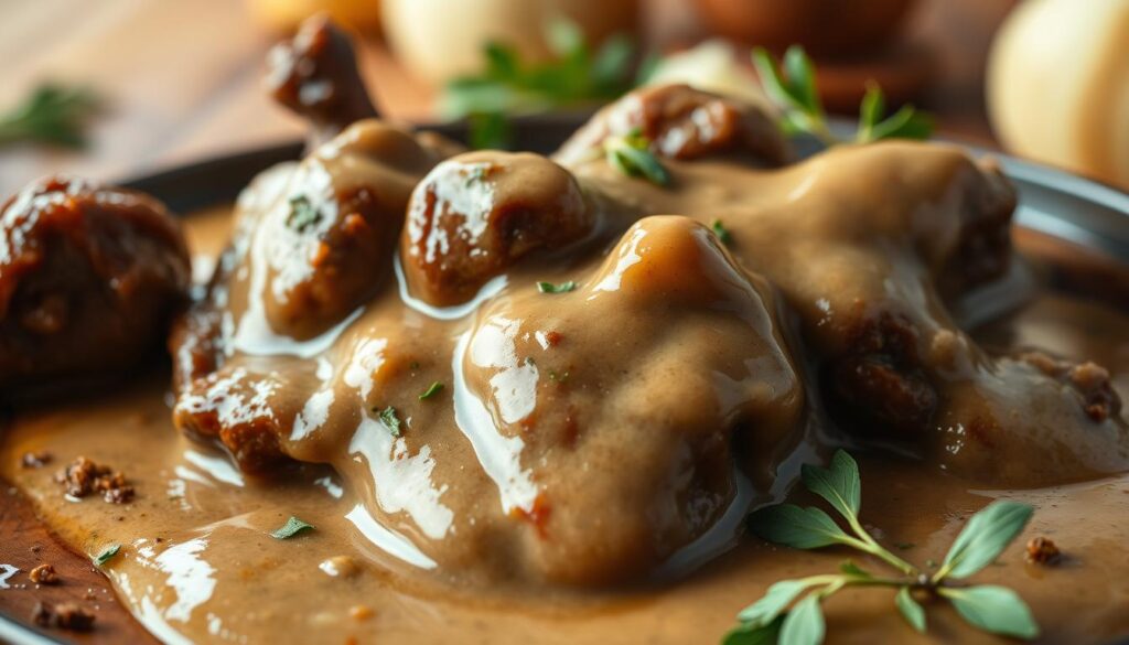 Creamy Beef Tips Gravy Technique