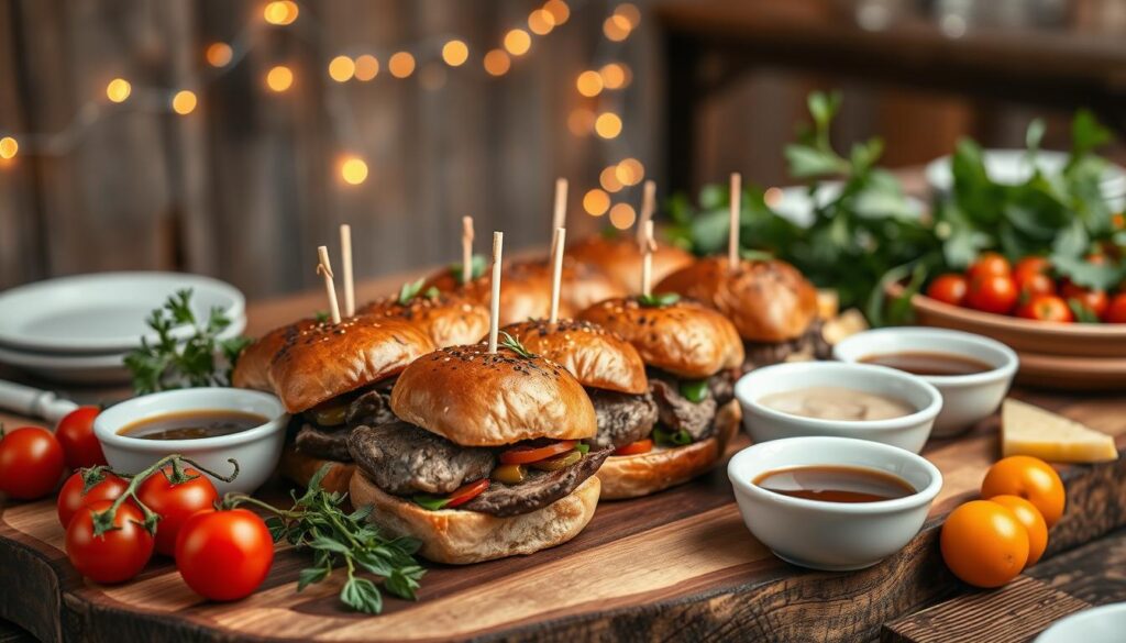 Roast Beef Sliders Party Platter