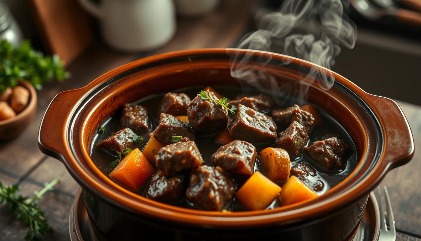 crockpot beef tips and gravy