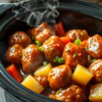 sweet and sour meatballs crockpot