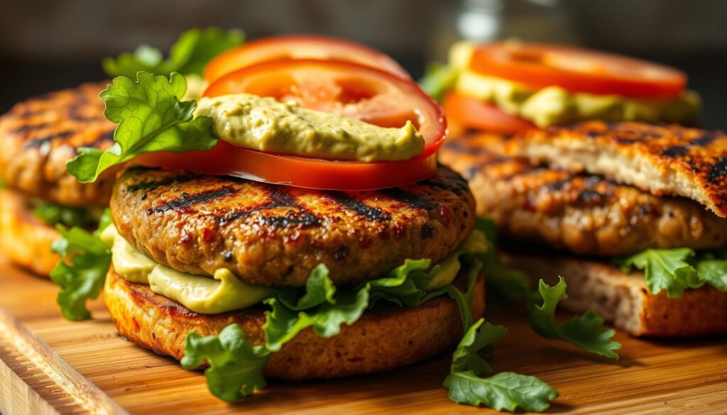 homemade bean burgers